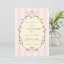 Parisian Patisserie French Vintage Style Pink