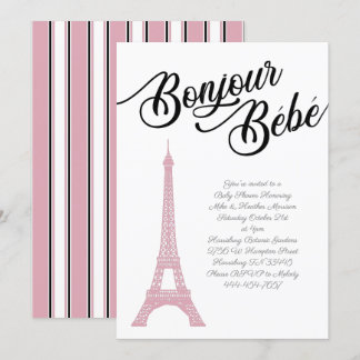 Convite Parisienne, Chá de fraldas de Paris Rosa
