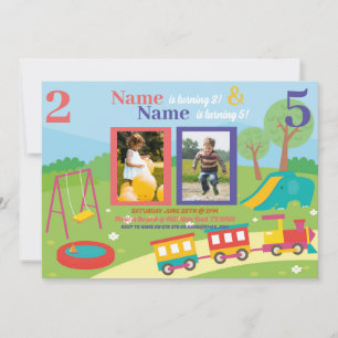 Convite Park Aniversário de criança Girls Boys Any Agence 