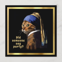 Paródia de Vermeer - Gata com Brinco de Pérola Don