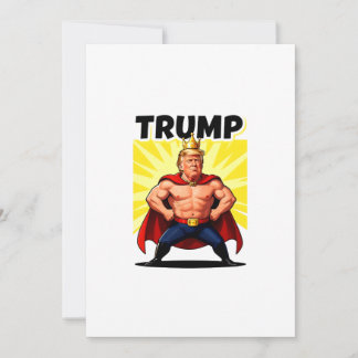 Convite Parodic Superhero Trump Caricature