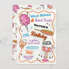 Convite Parque de diversões de feira de carnaval Circus An