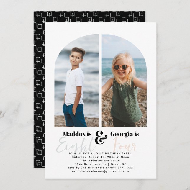 Convite Parte conjunta | Festa de aniversário de Fotografi (Frente/Verso)