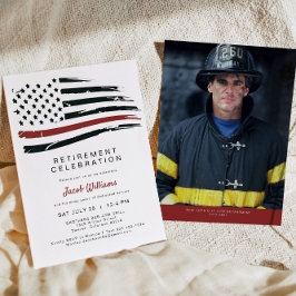 Convite Parte da Baixa de Sinalizador de Linha Vermelha Fi