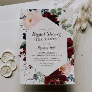 Convite Parte de chá de Chá de panela ilustrado com aqua