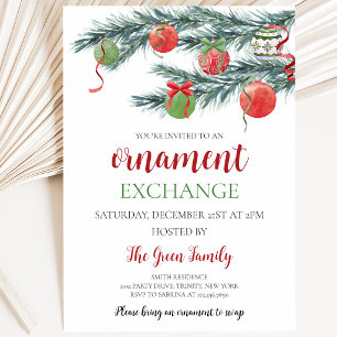 Convite Parte de Feriado do Exchange do Ornamento