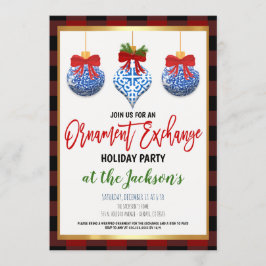 Convite Parte de Feriado do Exchange do Ornamento