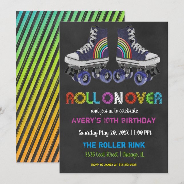 Convite Parte de Rastreamento do Cilindro Retro (Frente/Verso)