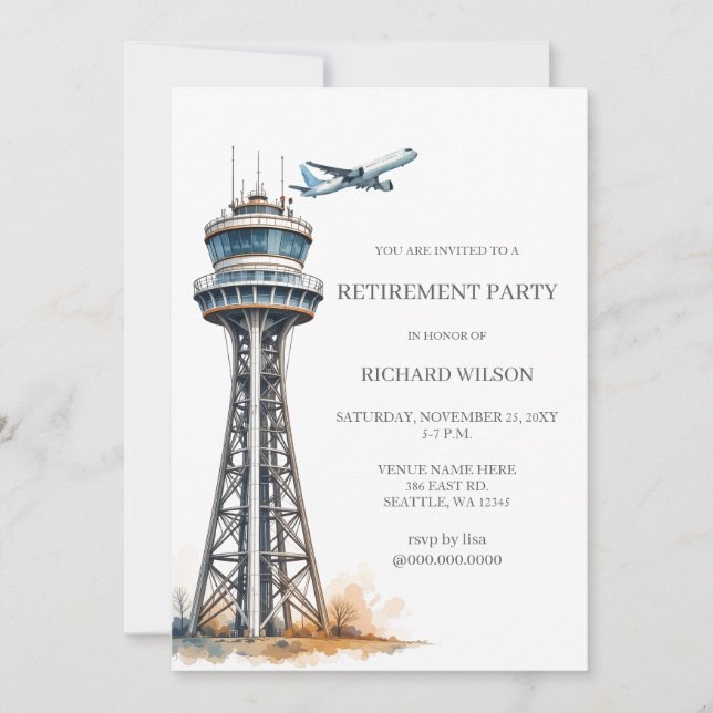 Convite Parte de Retirada do Controlador de Tráfego Aéreo (Frente)