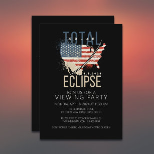 Convite Parte de Visualização de Mapa Total do Eclipse Sol