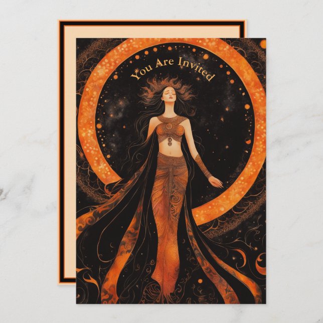 Convite Parte de Visualização do Eclipse Solar Totalmente  (Frente/Verso)