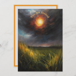 Convite Parte de Visualização do Eclipse Solar Totalmente 