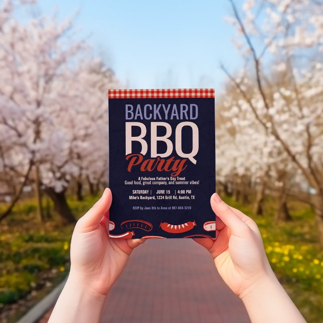 Convite Parte do CHURRASCO do quintal do dia de os pais (Criador carregado)