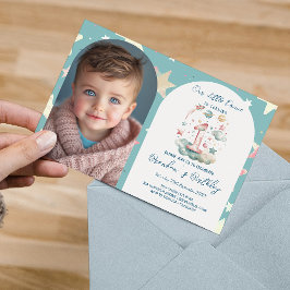 Convite Parte primeiro aniversario Celestial Horizontal