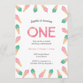 Convite Parte primeiro aniversario | SORVETE
