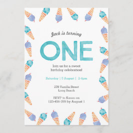 Convite Parte primeiro aniversario | SORVETE