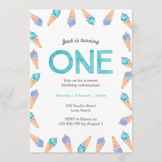 Convite Parte primeiro aniversario | SORVETE