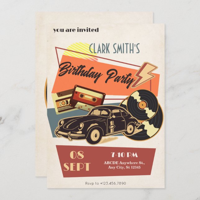 Convite Parte retrorreflectora (Frente/Verso)