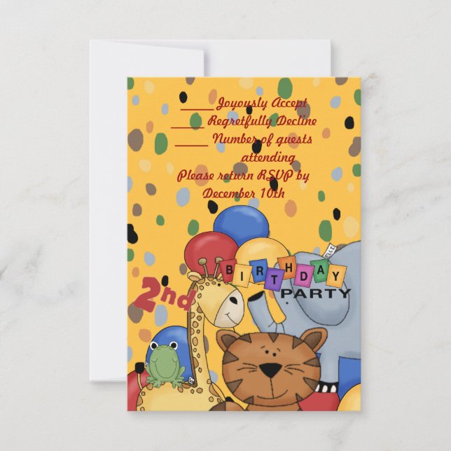 Convite Parte segundo aniversário (Frente)