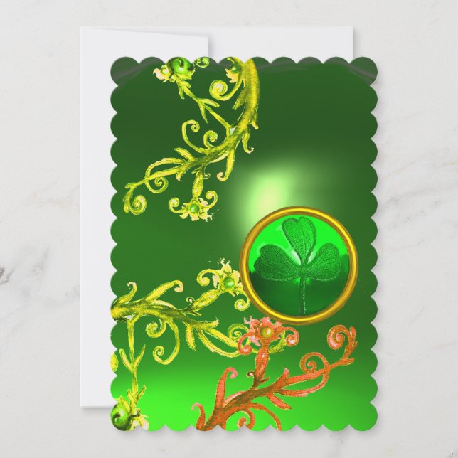 CONVITE PARTES VERDE E DIA DE SÃO PATRÍCIO DE SHAMROCK (Frente)