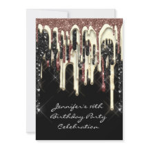 Partido 16th Brown Glitter Drips Black