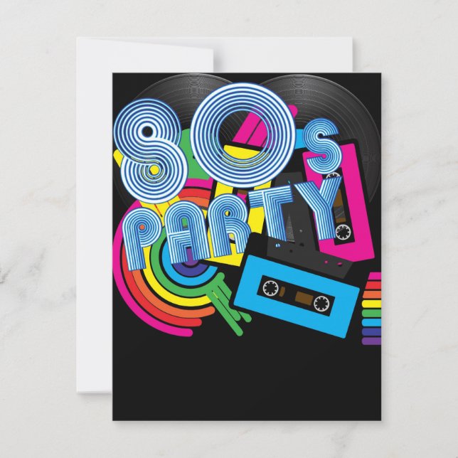 Convite Partido 80 retro (Frente)