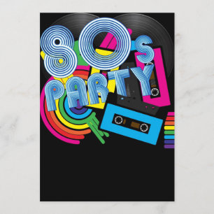 Convite Partido 80 retro