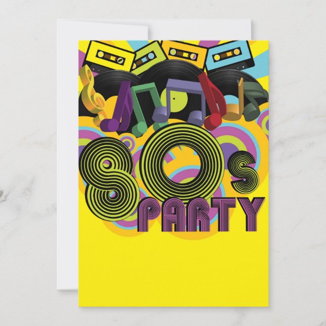 Convite partido 80s (Frente)