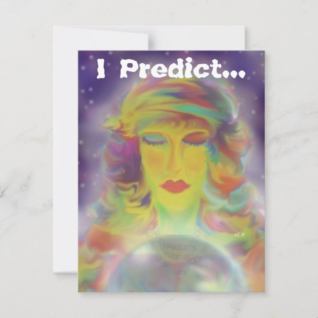 Convite Partido aciganado do Dia das Bruxas da previsão (Frente)