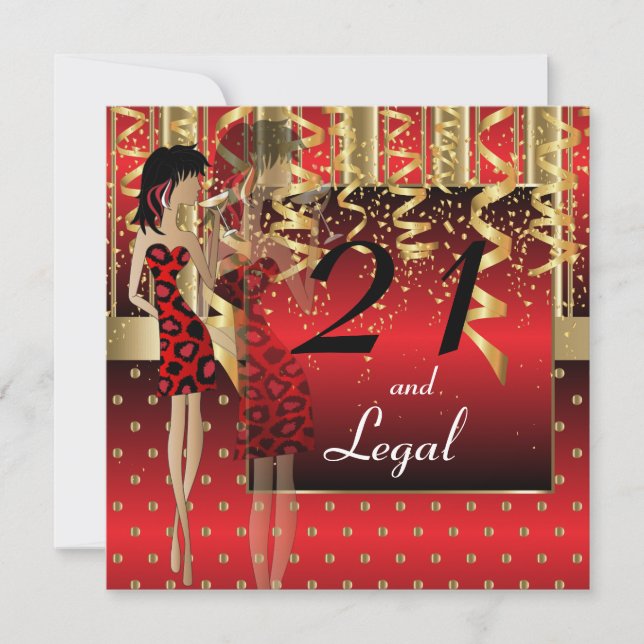 Convite Partido aniversário de 21 anos Bash (Frente)