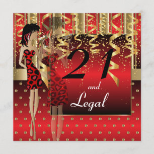 Convite Partido aniversário de 21 anos Bash