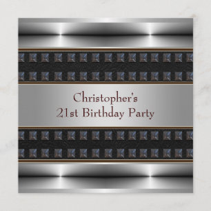 Convite Partido aniversário de 21 anos de Cromo de Couro N