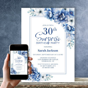Convite Partido aniversário de 30 anos da Surpresa Floral