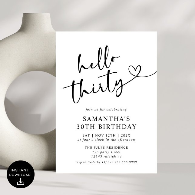 Convite Partido aniversário de 30 anos de Alô Vermelho e E (Criador carregado)