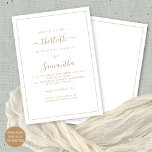 Convite Partido aniversário de 30 anos de Borda de Script<br><div class="desc">Festa Elegante de aniversário de 30 anos de Borda de Script Dourado. Disponível digitalmente ou impresso. Um design de texto moderno minimalista para o seu trigésimo, que é totalmente personalizável, com uma fronteira de solteiro. Altere as palavras conforme necessário e você também pode alterar as cores do texto e do...</div>