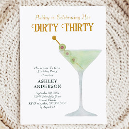 Convite Partido aniversário de 30 anos Dirty Martini, Trin