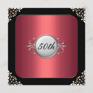 Convite Partido aniversário de 30 anos Vermelho e Negro