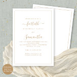 Convite Partido aniversário de 40 anos de Borda de Script<br><div class="desc">Festa Elegante de aniversário de 40 anos de Borda de Script Dourado. Disponível digitalmente ou impresso. Um design de texto moderno minimalista para o seu 40º, que é totalmente personalizável, com uma fronteira de solteiro. Altere as palavras conforme necessário e você também pode alterar as cores do texto e do...</div>