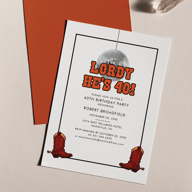 Convite Partido aniversário de 40 anos do Disco Cowboy (Criador carregado)