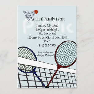Convite Partido Badminton / Picnic