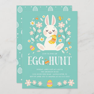 Convite Partido bonito da caça do ovo da páscoa do