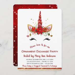 Convite Partido bonito da troca dos enfeites de natal do