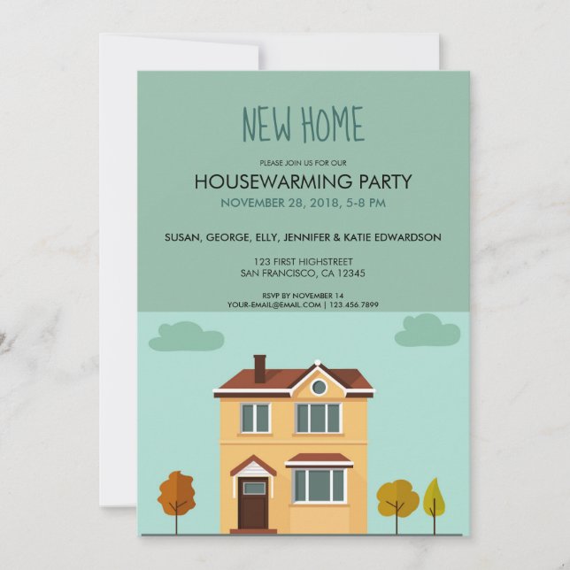 Convite Partido bonito home novo do housewarming (Frente)