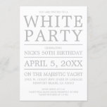 Convite Partido Branco<br><div class="desc">Convide seus amigos para um Partido Branco com este convite sofisticado e moderno.</div>