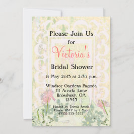Convite Partido Bridal Tropical Personalizável -