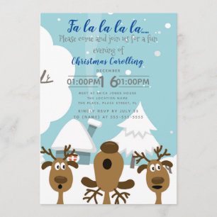 Convite Partido carolling do evento do fundraiser do Natal
