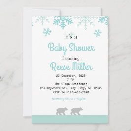 Convite Partido Chá de fraldas Selgle Safari Greenery