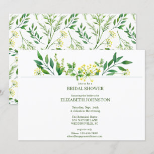 Convite Partido Chá de panela das Plantas Botânicas Prim