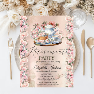 Convite Partido Chic Rosas Vintage