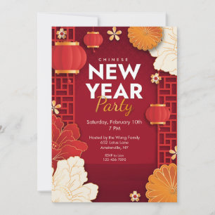 Convite Partido Chinês de Ano Novo